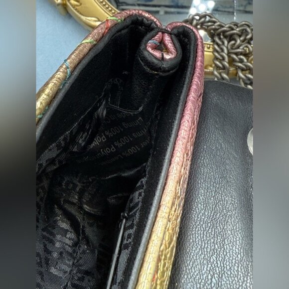 🆕 KURT GEIGER LONDON 🧿 NWOT Mini Brixton Lock Leather Shoulder Bag, Rainbow - Picture 14 of 15